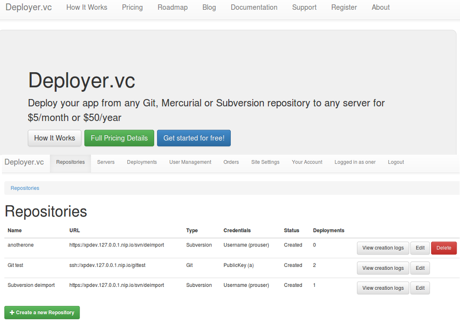 deployer.vc screenshot